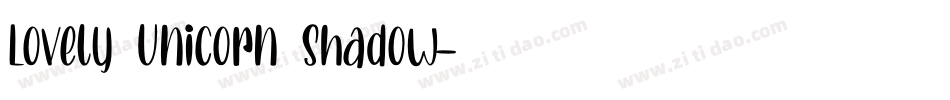Lovely Unicorn Shadow字体转换